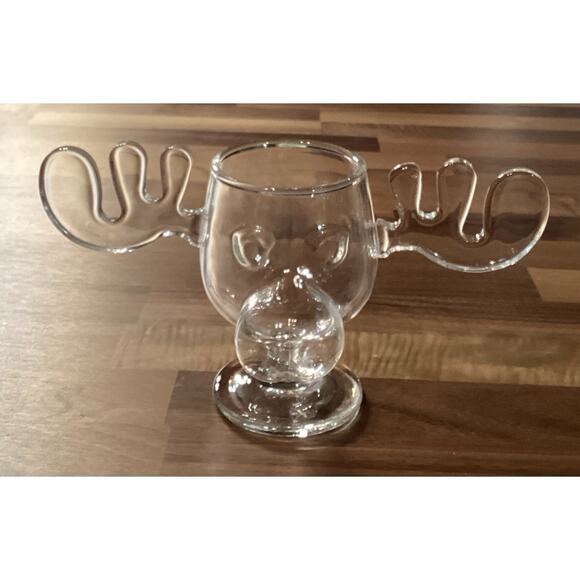 Warner Bros BULLWINKLE MOOSE Glass Clear Cup Mug - Picture 1 of 9